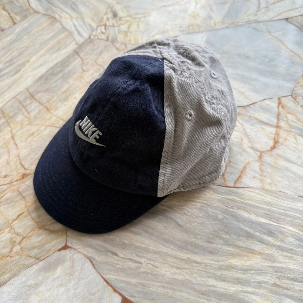 Nike‎ Newborn Baseball Cap Blue Gray Logo Cotton Baby Hat